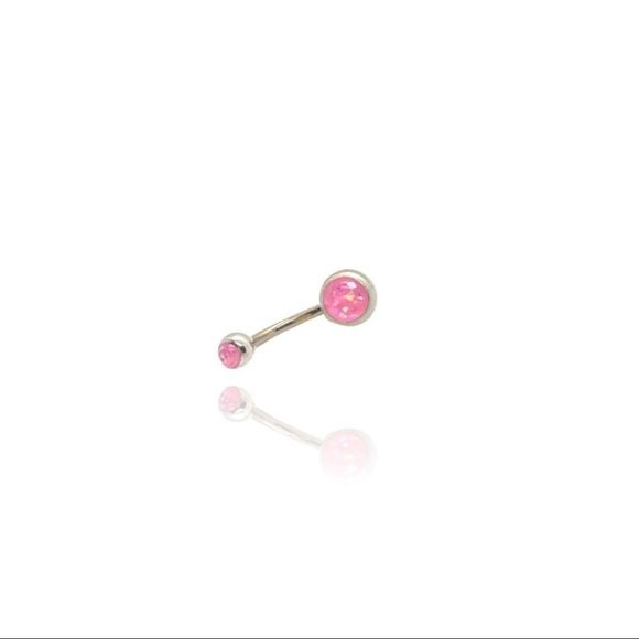 Belly ring Pale Pink fire opal - Picture 2 of 2